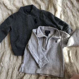 Bundle of Two Preppy Ralph Lauren Zip Up Sweaters